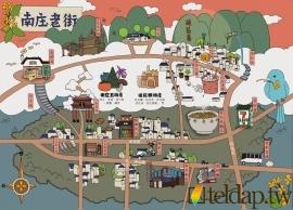 南庄老街地圖(徐建豪繪)